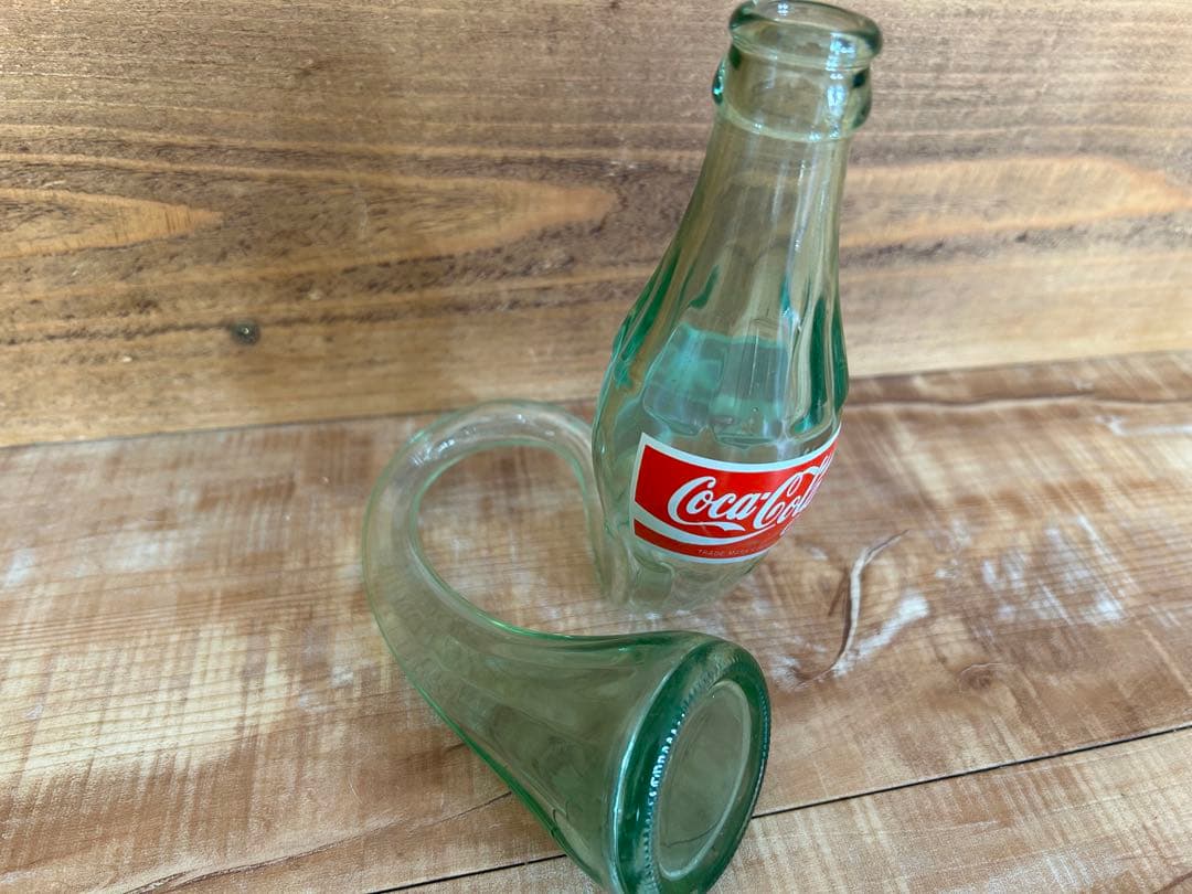 コカコーラ　Cola 変形瓶　2本セット　コレクション　瓶　ガラス　レトログラス
