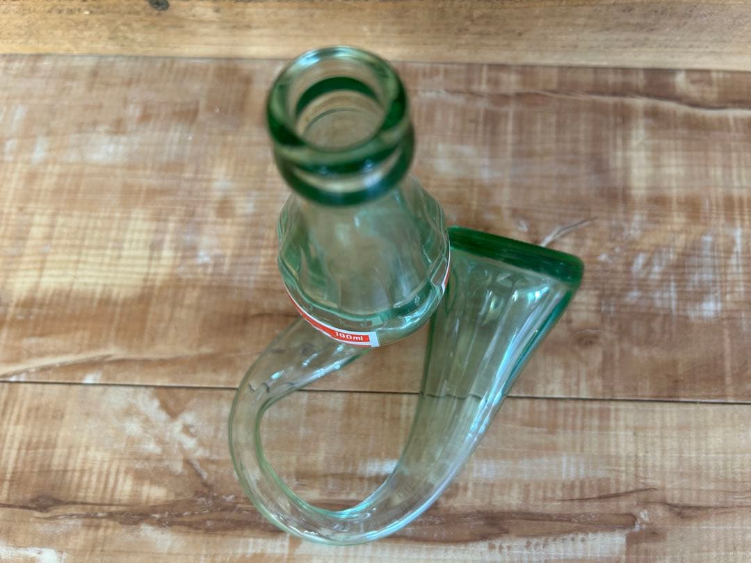 コカコーラ　Cola 変形瓶　2本セット　コレクション　瓶　ガラス　レトログラス