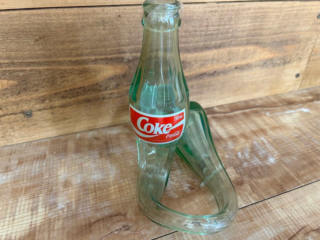 コカコーラ　Cola 変形瓶　2本セット　コレクション　瓶　ガラス　レトログラス