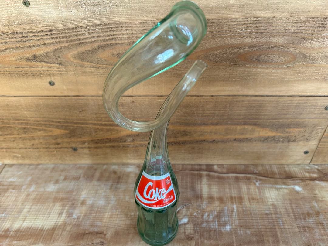 コカコーラ　Cola 変形瓶　2本セット　コレクション　瓶　ガラス　レトログラス