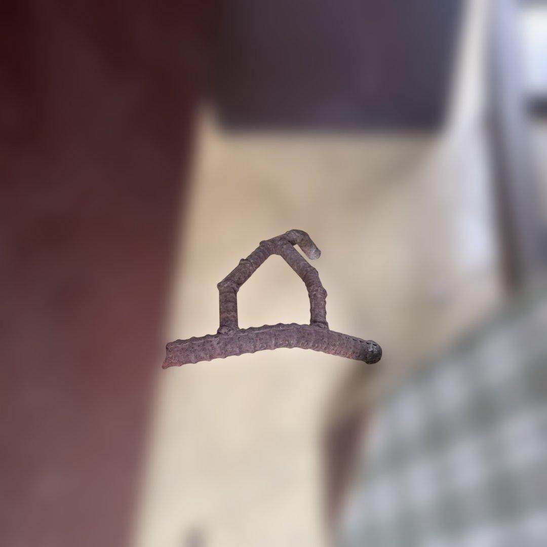 金属製抽象置物 石オーナメント付き