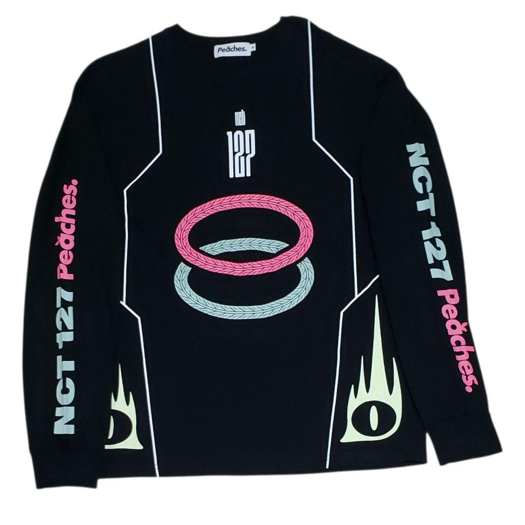 nct127×peaches　コラボ　限定ロングスリーブTシャツ　希少　ブラック