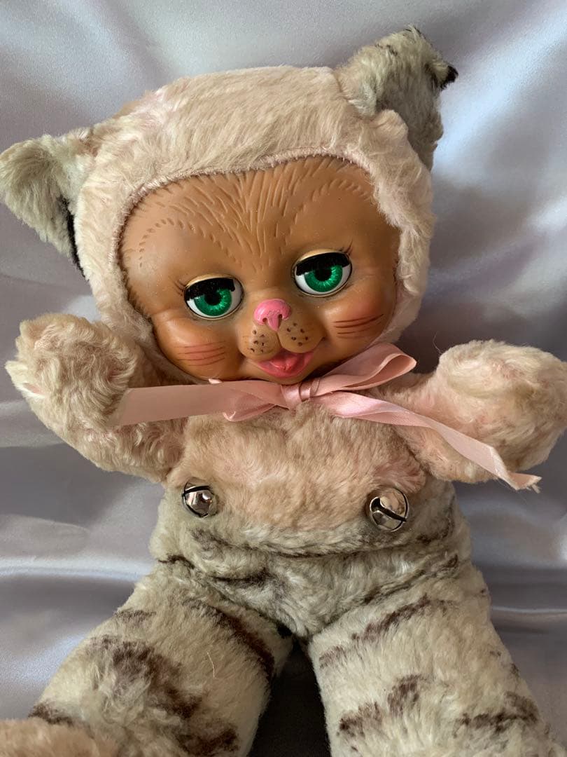 ビンテージドール　ラバーフェイス　ガンド　キティ　スリープアイ　ラバードール　猫