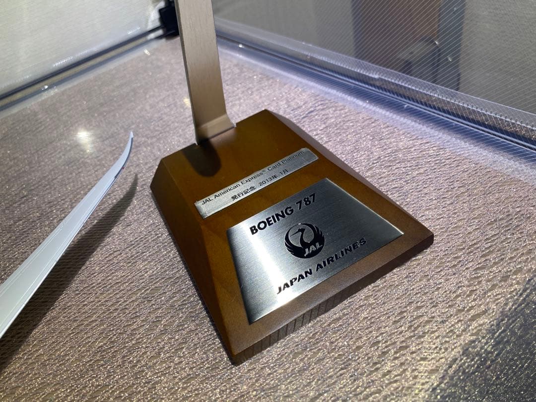 JAL ボーイング　B787 アメリカンエクスプレスプラチナカード発行記念　模型