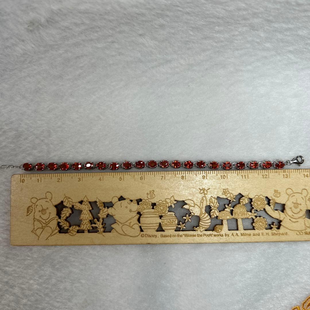 オレンジサファイア ブレスレット