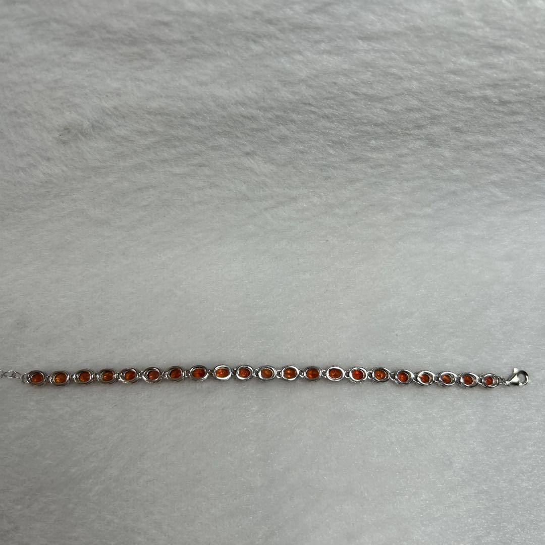 オレンジサファイア ブレスレット