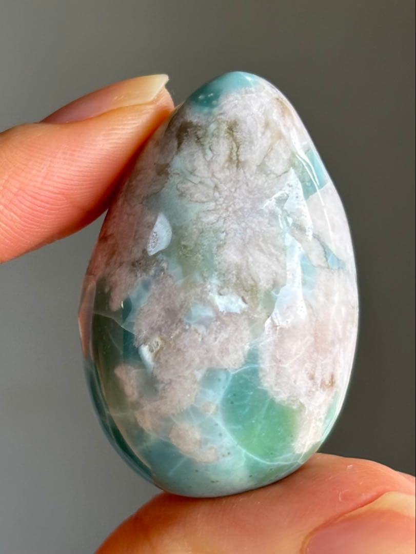 よしみ様　レア　高品質　グリーン桜瑪瑙　卵　egg