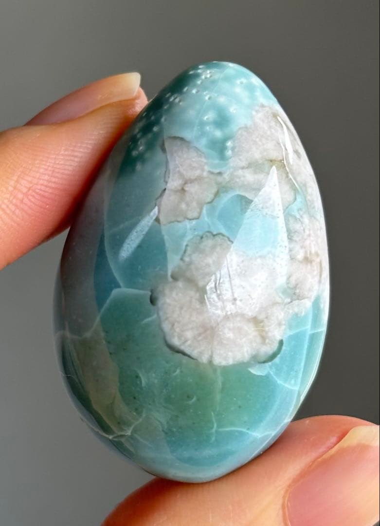 よしみ様　レア　高品質　グリーン桜瑪瑙　卵　egg