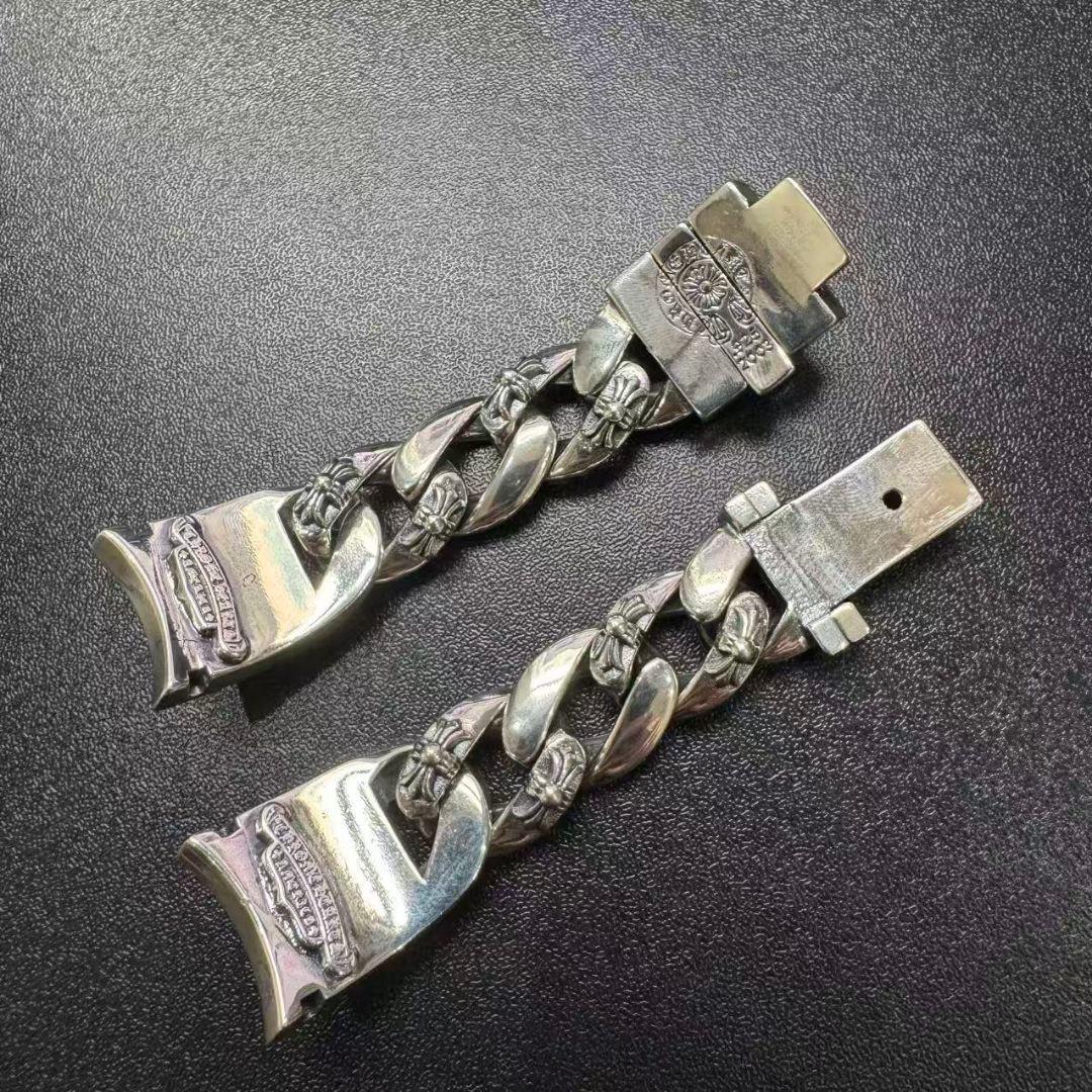 【職人による手作り】腕時計　ベルト　クロス　925刻印　シルバー　ウォッチバンド