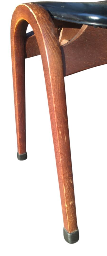 秋田木工　スタッキングスツール　ブラック　剣持勇　曲木