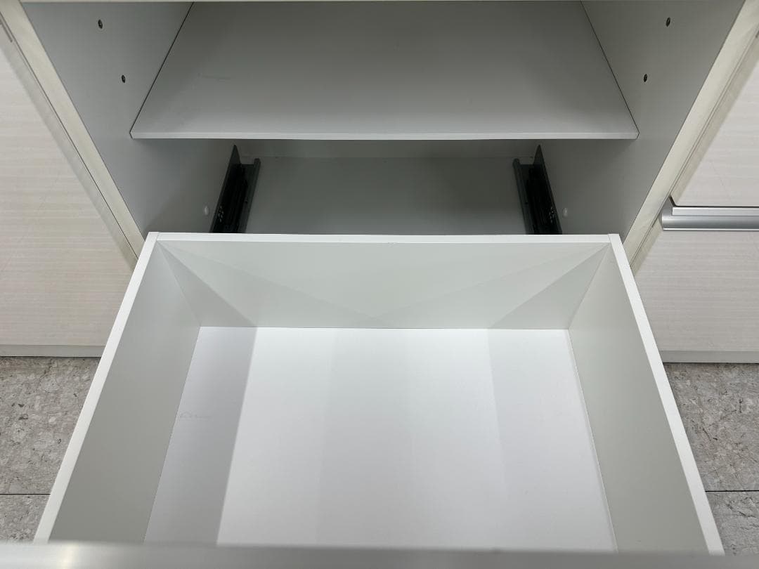 KEYUCA　食器棚　カリノ　フローラⅢ　ホワイト