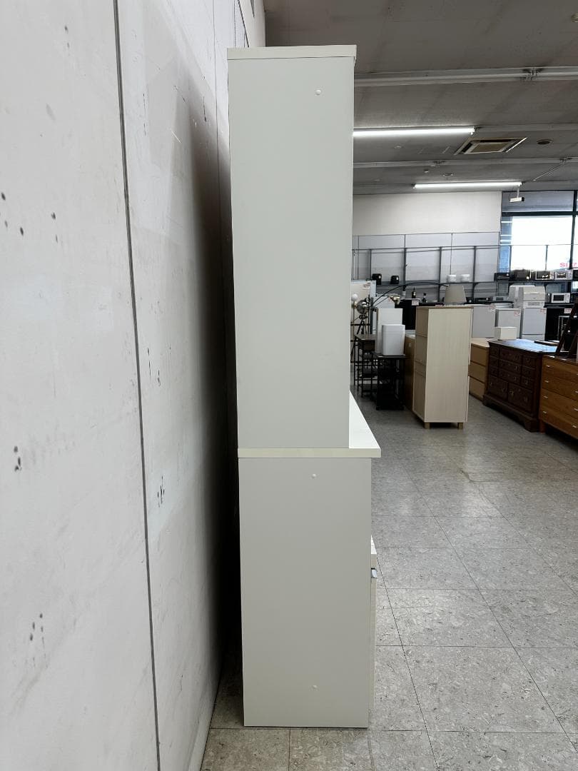 KEYUCA　食器棚　カリノ　フローラⅢ　ホワイト