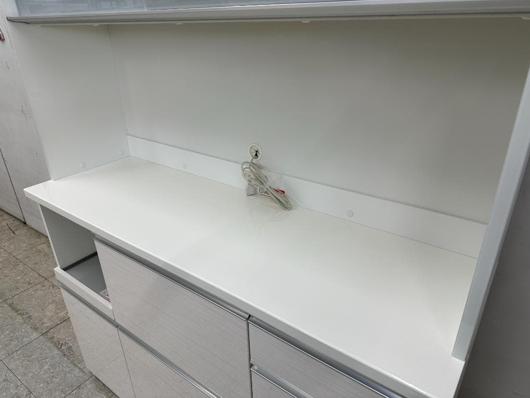 KEYUCA　食器棚　カリノ　フローラⅢ　ホワイト