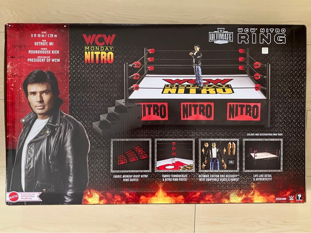 スポーツ WWE WCW Elite Ultimate Ring + Bischoff