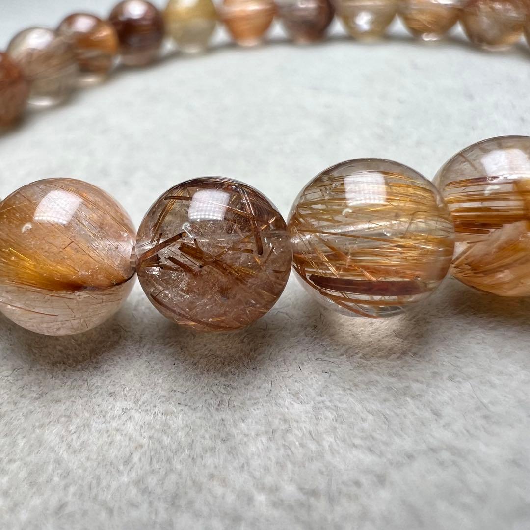 【83116】高品質 ルチルクォーツ 8mm ブレスレット 天然石