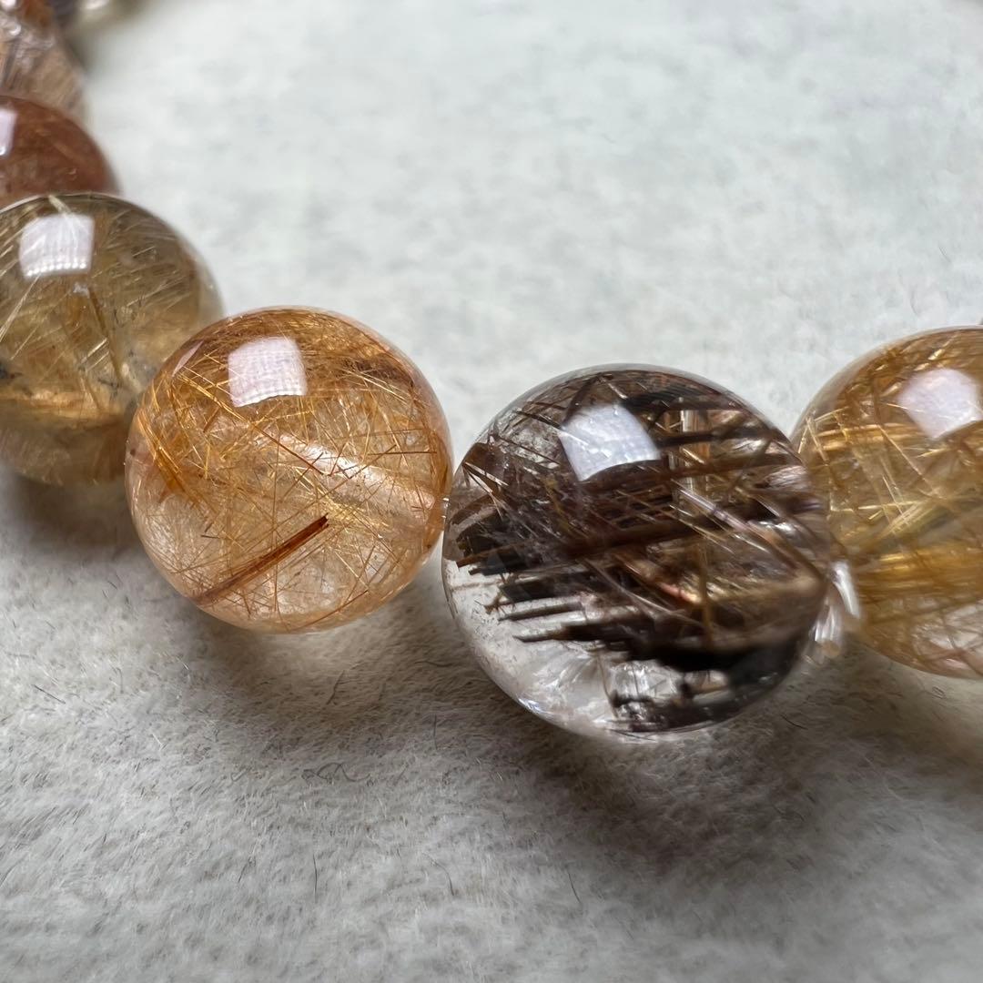 【83116】高品質 ルチルクォーツ 8mm ブレスレット 天然石