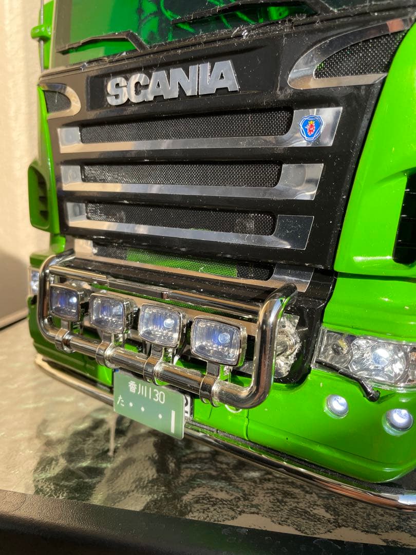 タミヤ 1/14 スカニア R620 6×4トップライン　煙突マフラーフルオペ