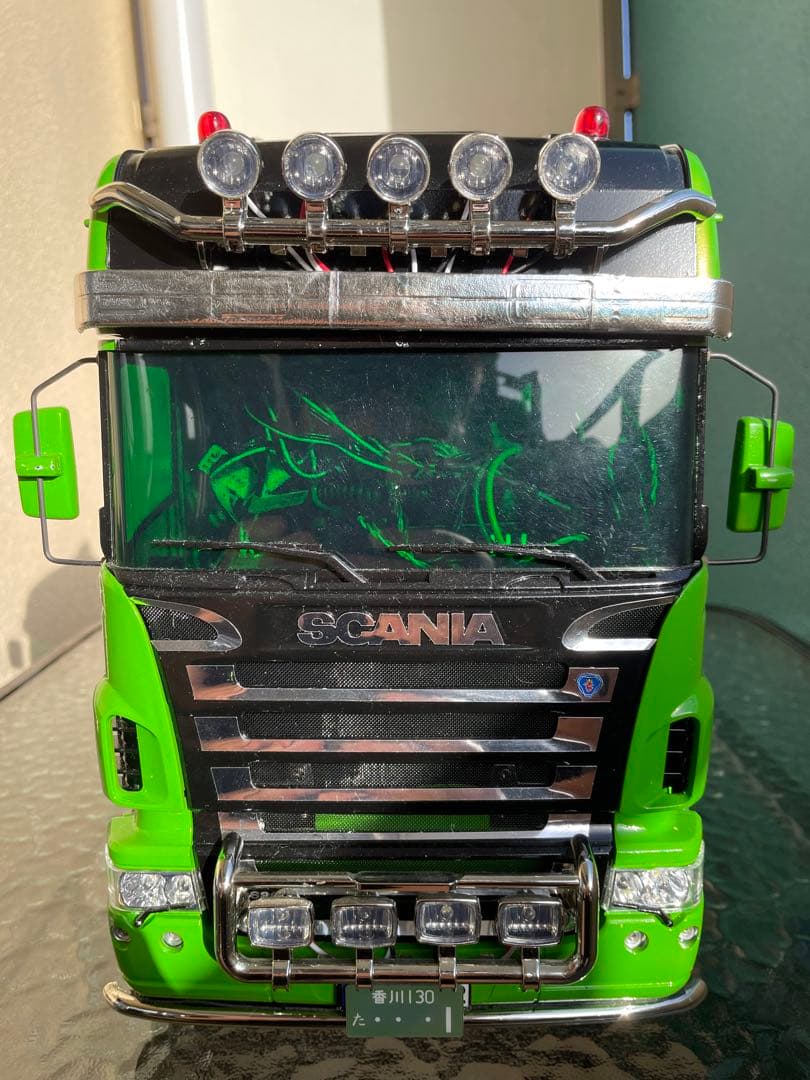 タミヤ 1/14 スカニア R620 6×4トップライン　煙突マフラーフルオペ