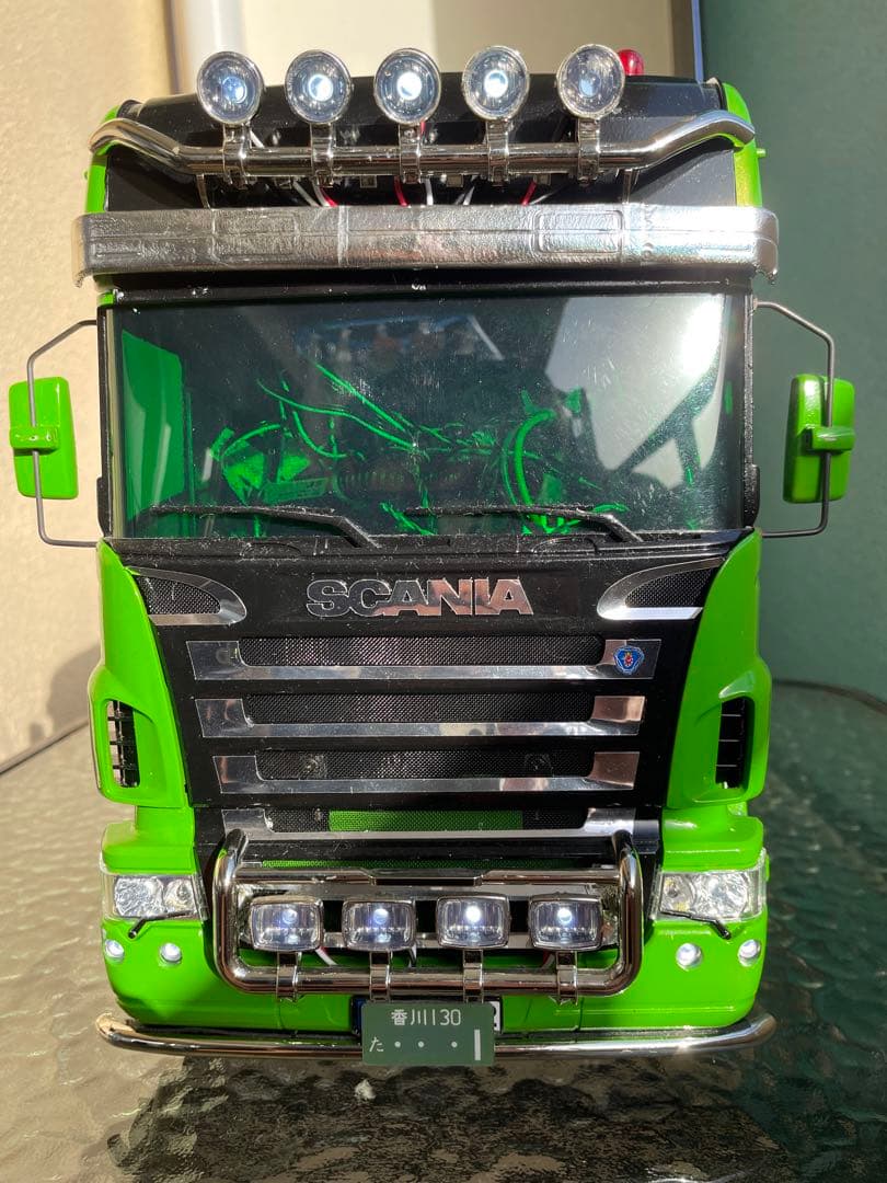 タミヤ 1/14 スカニア R620 6×4トップライン　煙突マフラーフルオペ