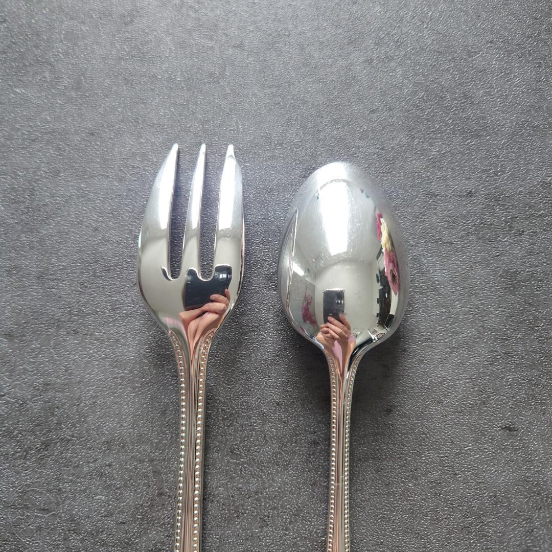 美品 クリストフル パール ケーキフォーク コーヒースプーン 2点