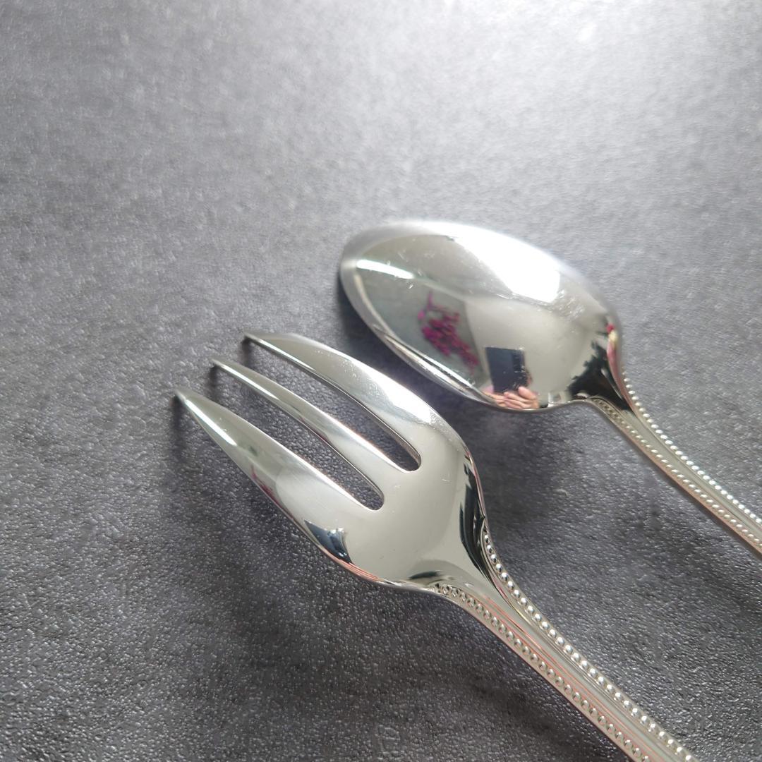 美品 クリストフル パール ケーキフォーク コーヒースプーン 2点