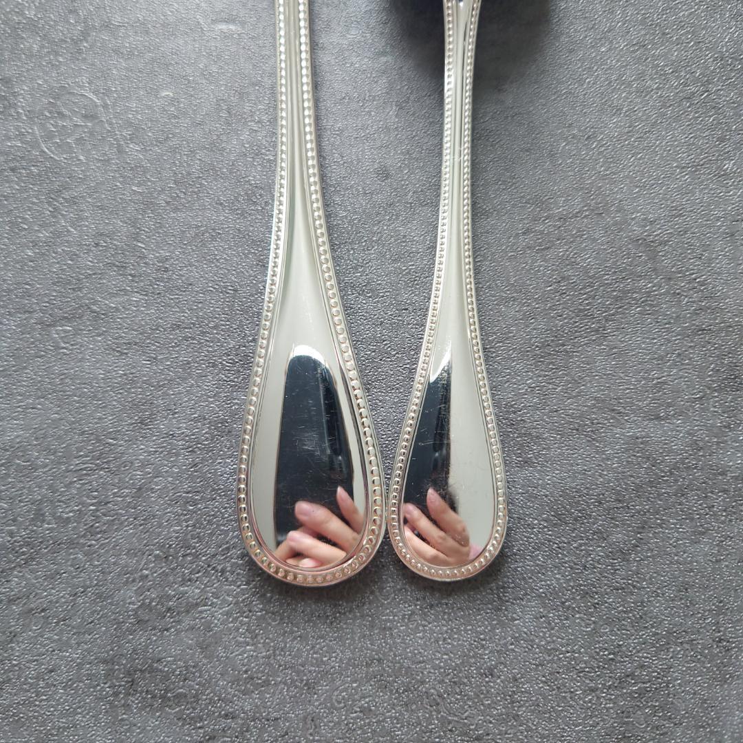 美品 クリストフル パール ケーキフォーク コーヒースプーン 2点