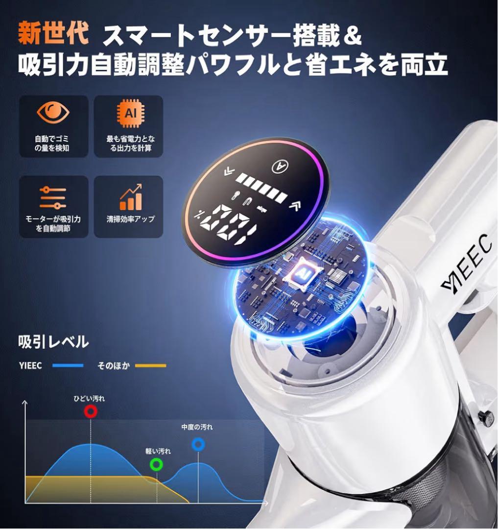 掃除機 コードレス90Kpa真の強力吸引力プラス！ 2026業界初AI