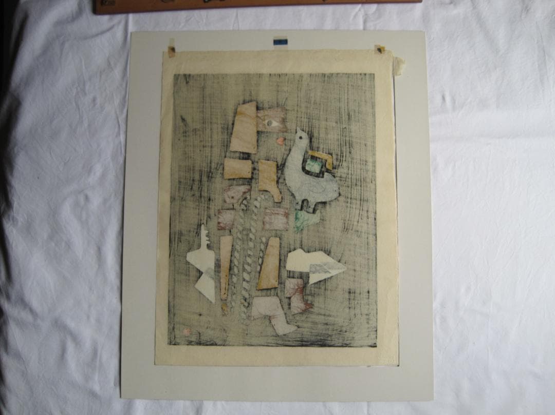 さんご　木版画「山のなかま」