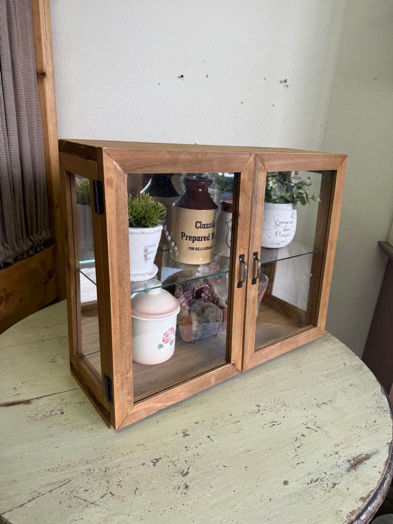 コベントガーデン ラスティダブルドアショーケース 背面ミラーコレクションBOX