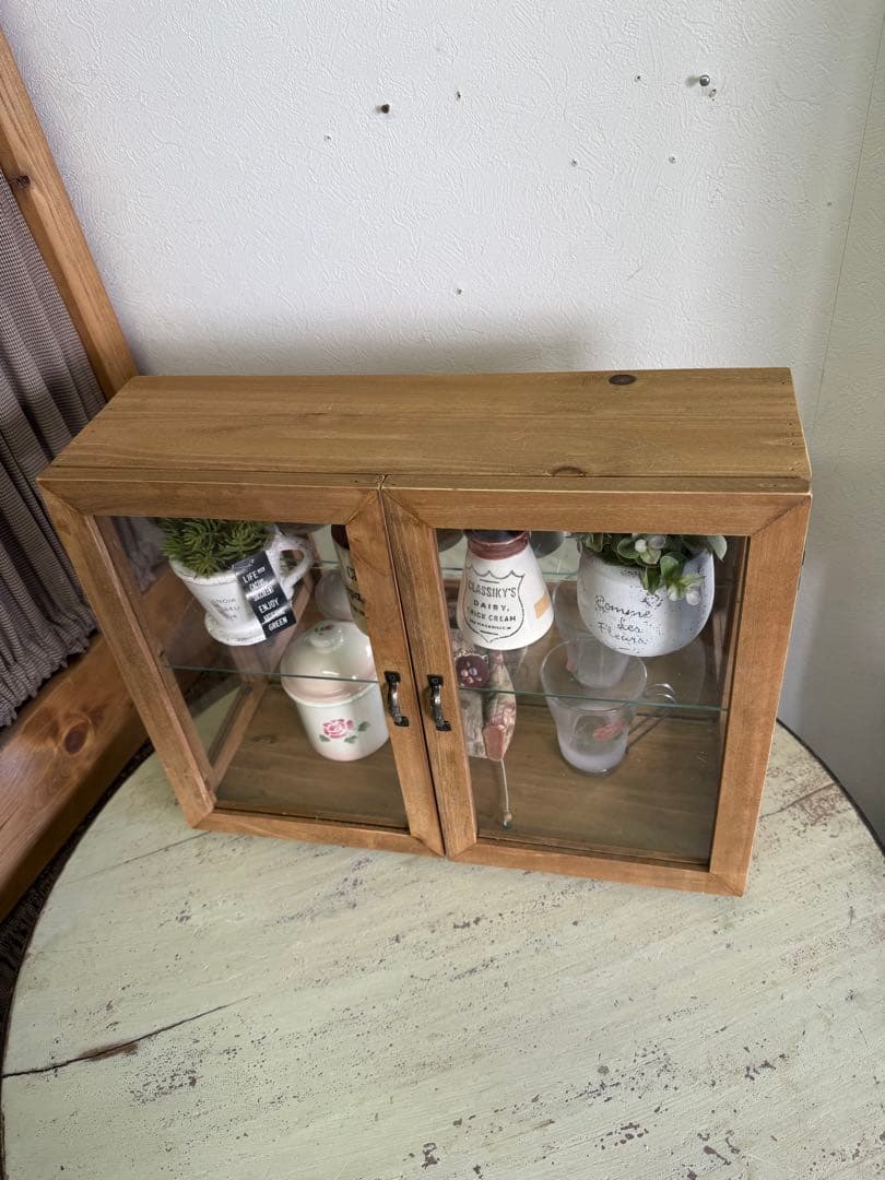 コベントガーデン ラスティダブルドアショーケース 背面ミラーコレクションBOX