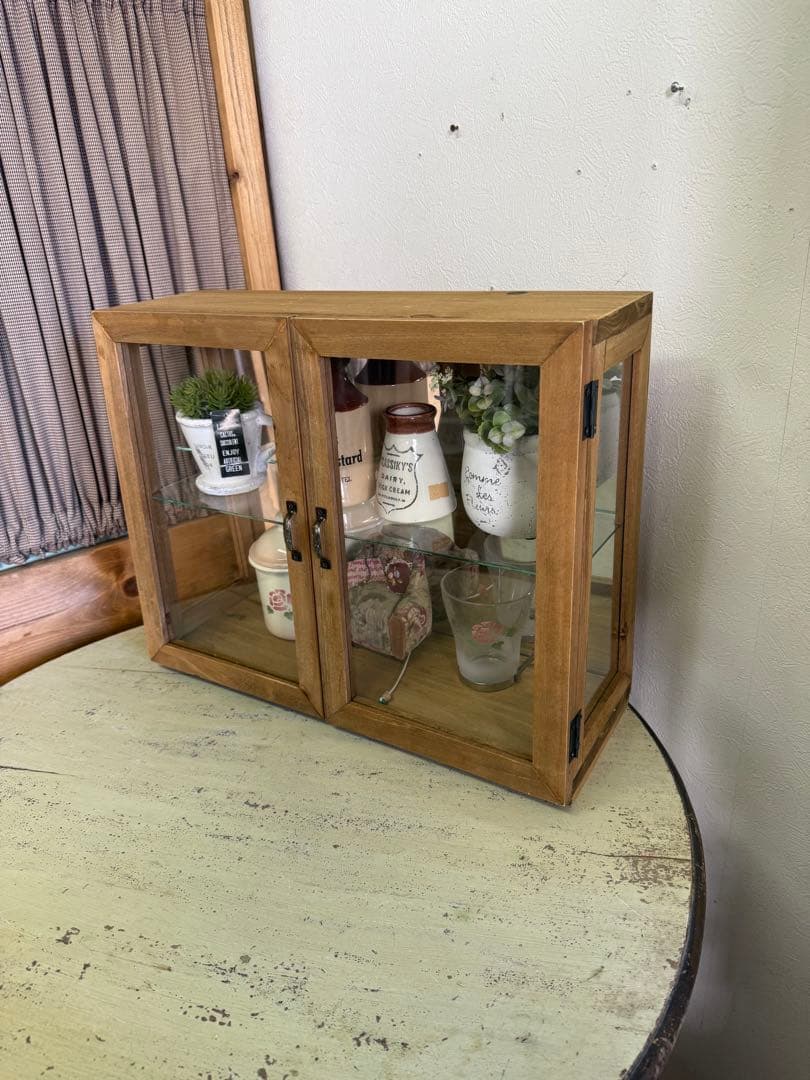 コベントガーデン ラスティダブルドアショーケース 背面ミラーコレクションBOX