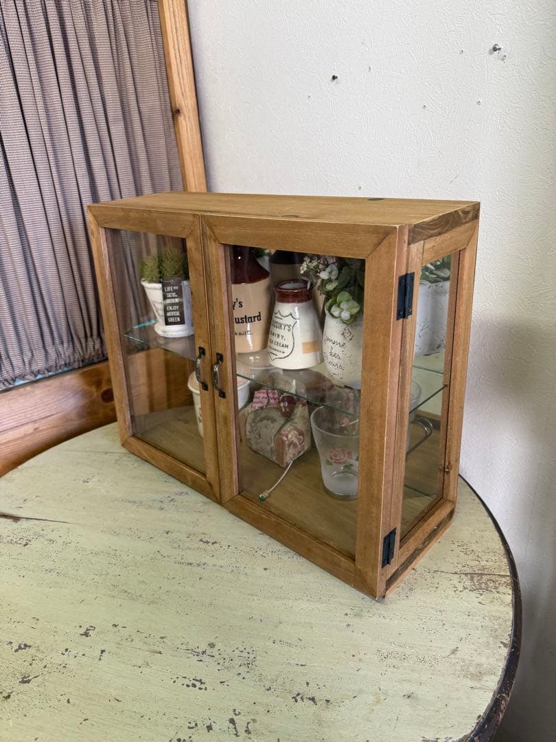 コベントガーデン ラスティダブルドアショーケース 背面ミラーコレクションBOX