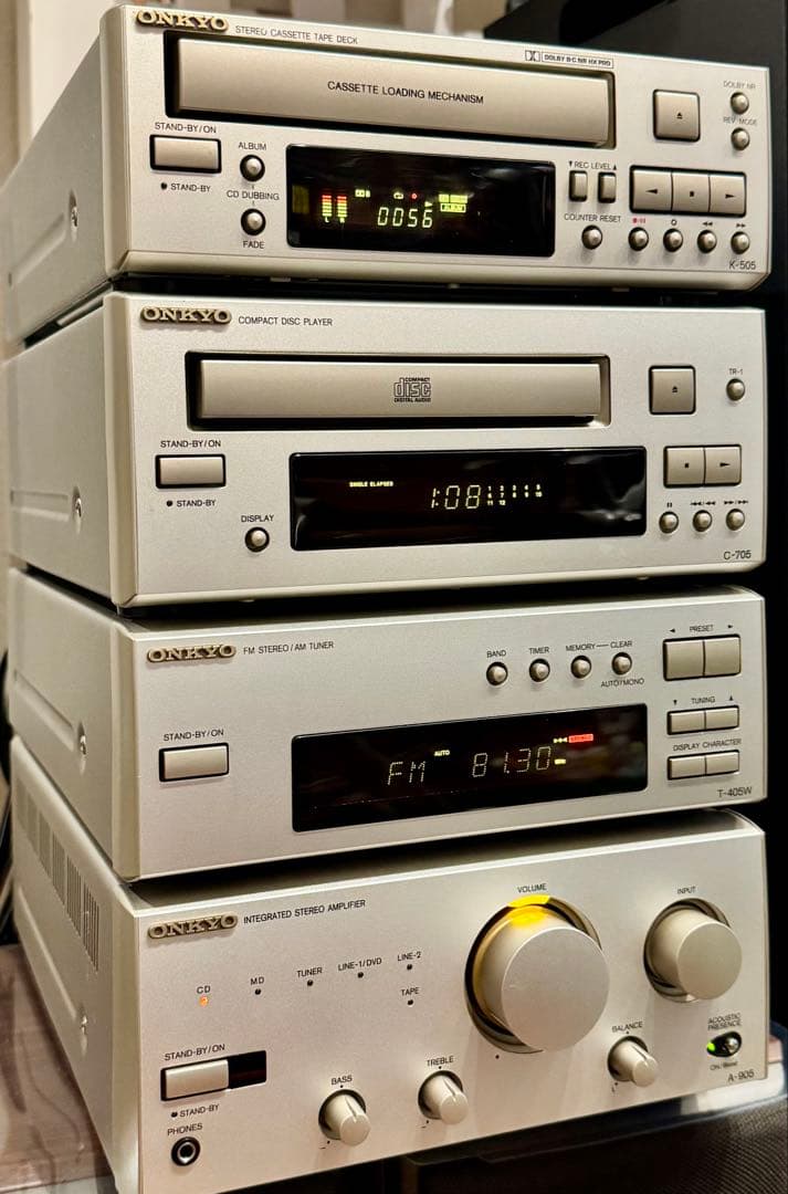 格安美品！整備済動作品 オンキョーOnkyo K-505 カセットデッキ送料込み