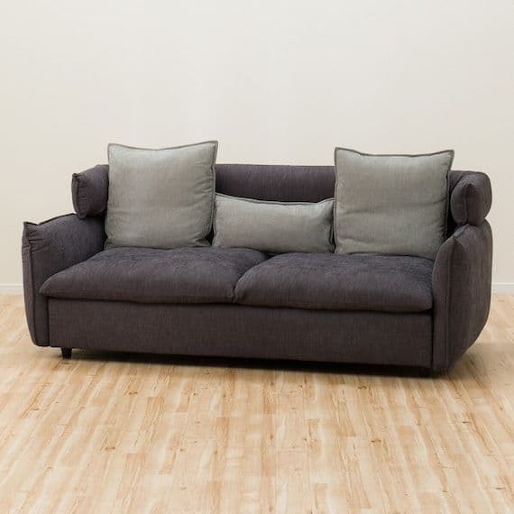 セール【送料込】ニトリ ソフティーナ 3人掛ソファ クッション3個付