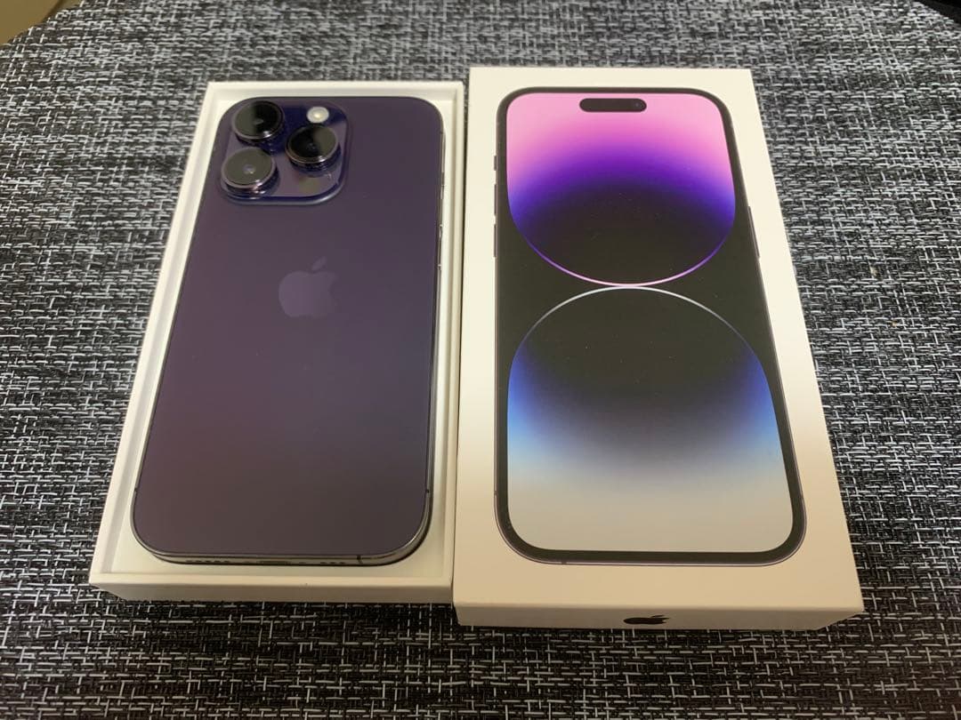 【即購入可】 iPhone 14 Pro ディープパープル　美品　箱付
