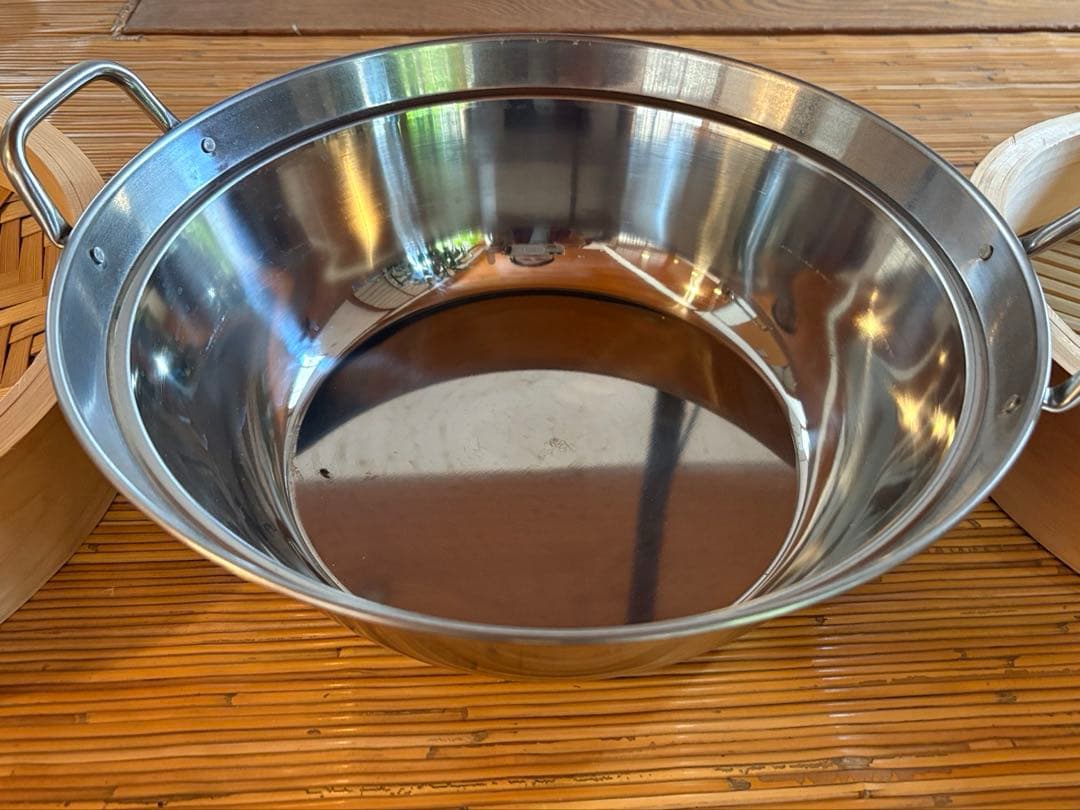 未使用に近い　国産桧せいろ・鍋セット