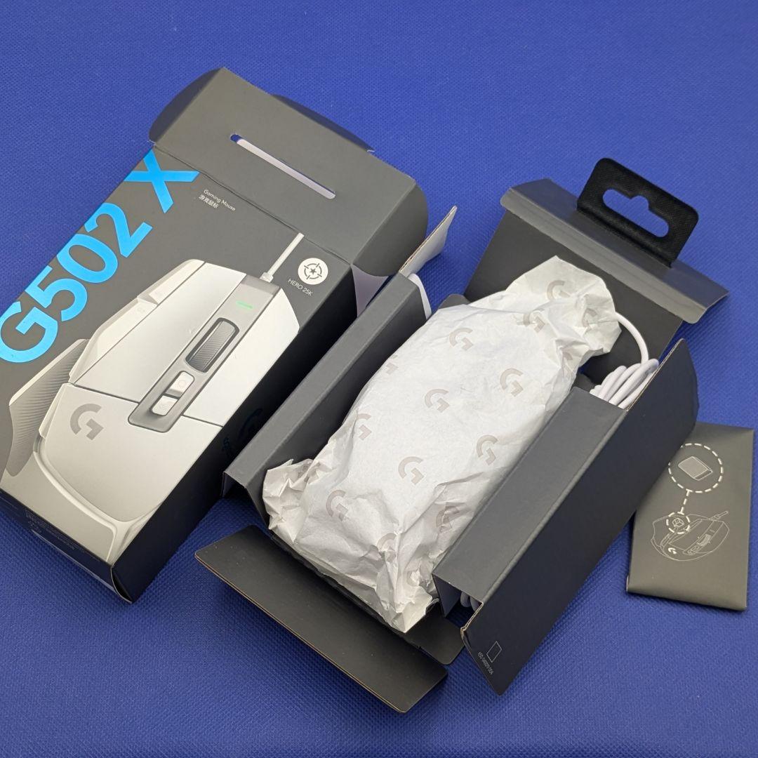 【美品】G502 X ゲーミングマウス 白 有線接続