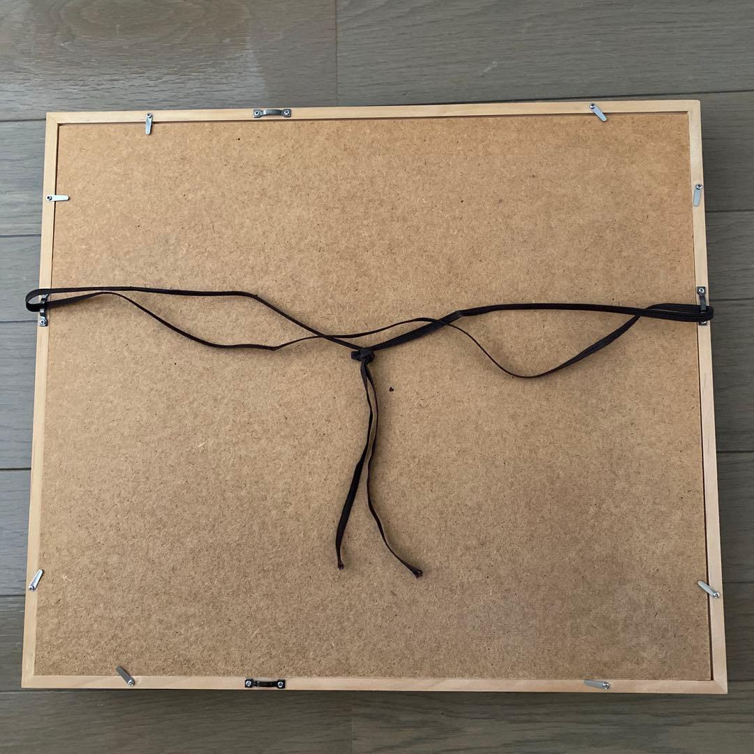 手刺繍　ミレー名画「落穂拾い」額縁入り