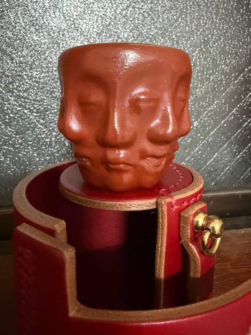 今村能章さん四面の顔デザイン 陶器カップ 専用ケース付き