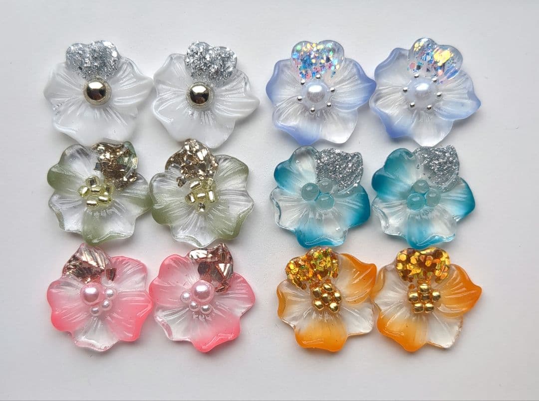 ニュアンスフラワー❇️オーダー専用❇️　カボション　パーツ　レジン