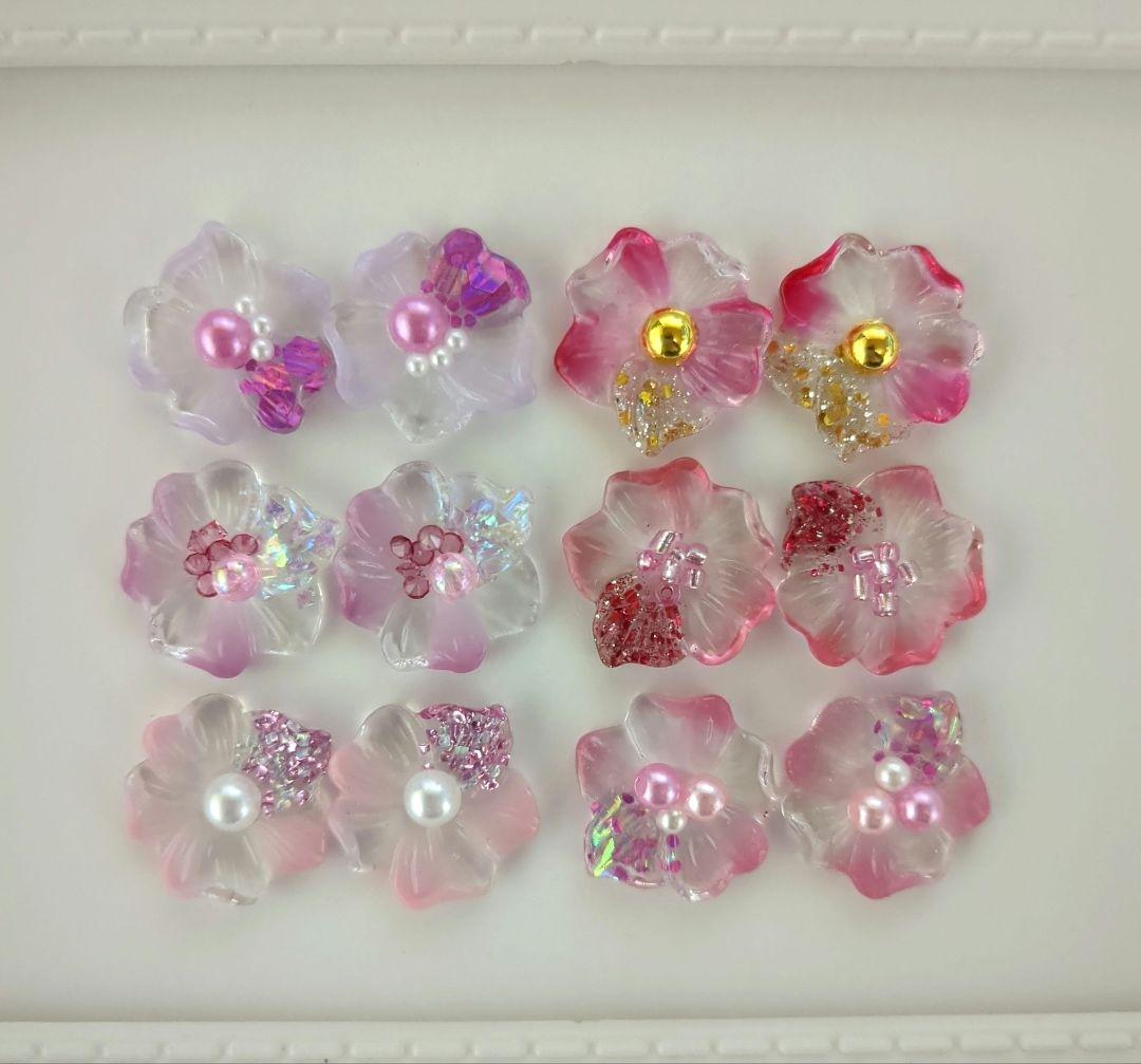 ニュアンスフラワー❇️オーダー専用❇️　カボション　パーツ　レジン