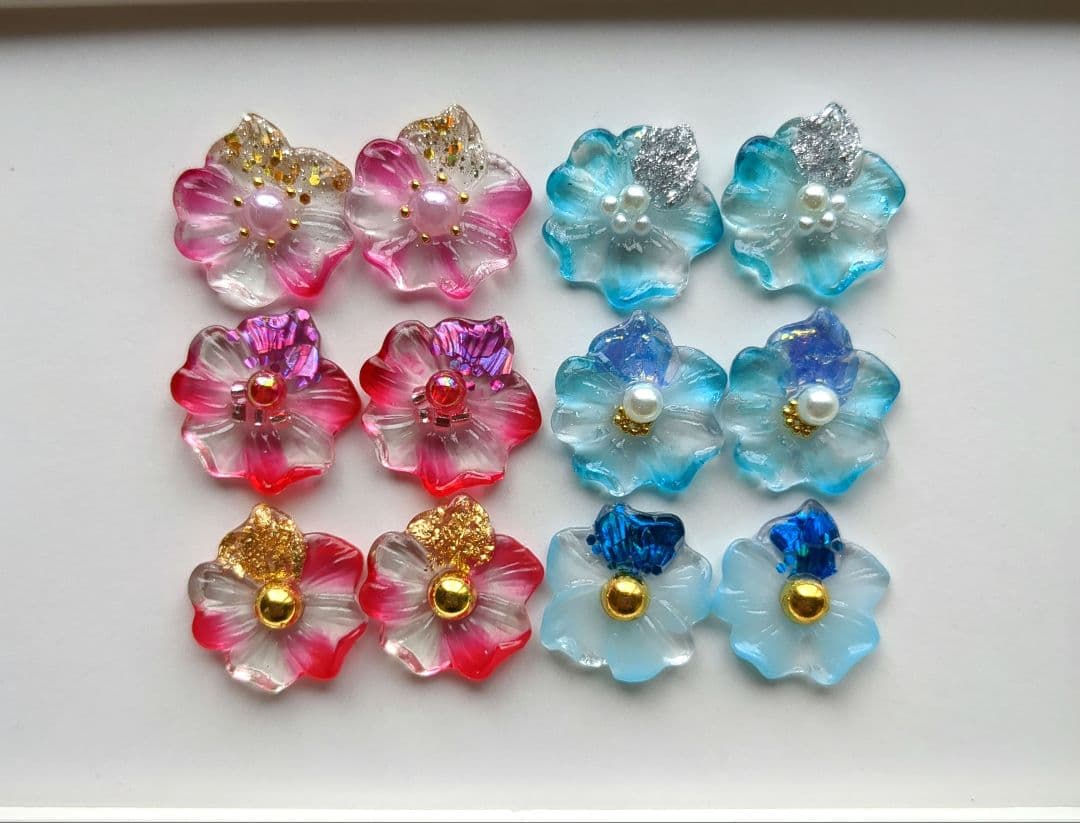 ニュアンスフラワー❇️オーダー専用❇️　カボション　パーツ　レジン