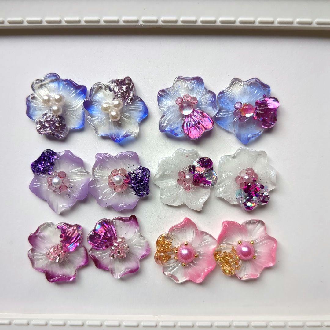 ニュアンスフラワー❇️オーダー専用❇️　カボション　パーツ　レジン