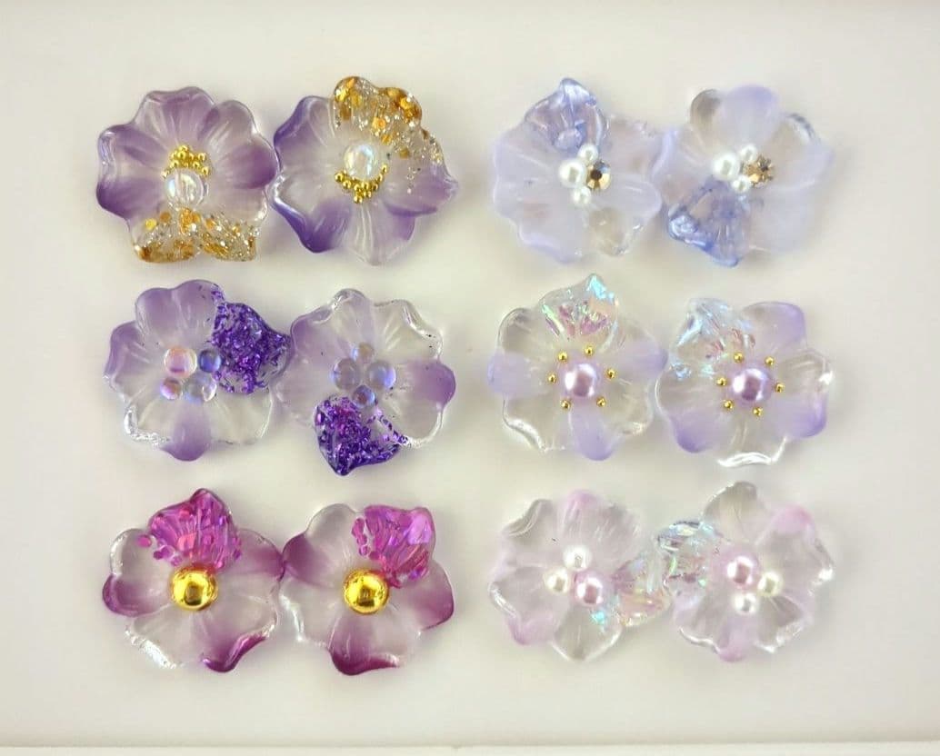 ニュアンスフラワー❇️オーダー専用❇️　カボション　パーツ　レジン