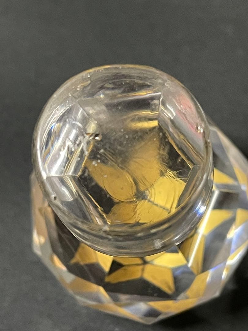 オールドバカラ金彩赤硝子大型香水瓶　希少