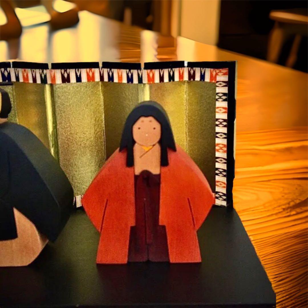 廃盤品 立ち雛 ひな人形 ウッドハウス 岩渕正・咲子  郷土玩具 木目込人形