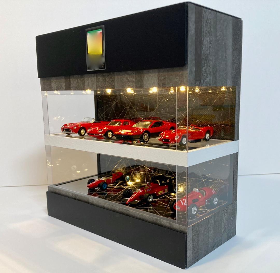1/64展示10台可能・WH&RBK・2層式ディスプレーBOX / ネオジオラマ