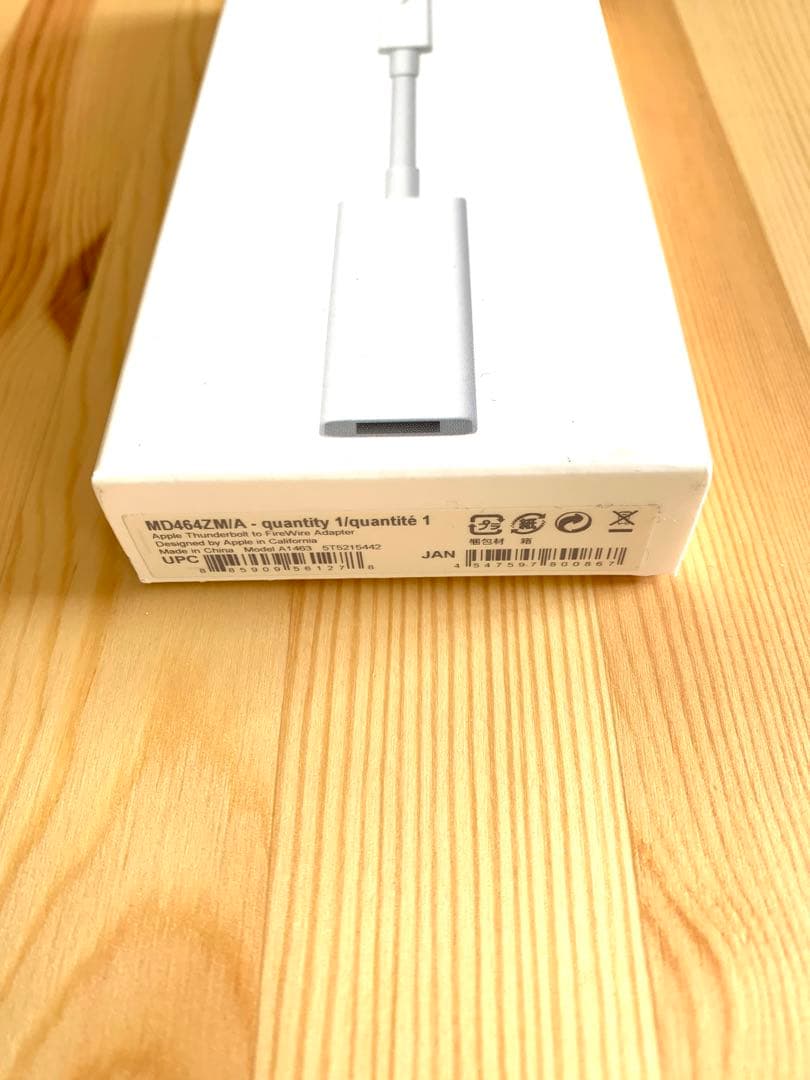 PCケーブル・コネクタ Thunderbolt to FireWire Adapter MD464ZM