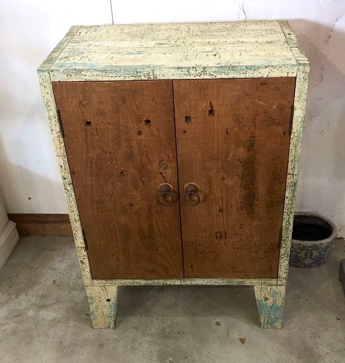 ハンドメイドチェスト　シャビーブルー