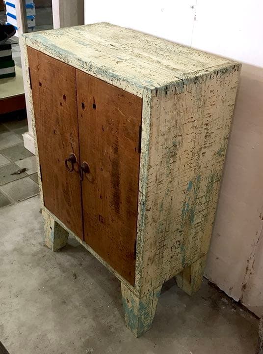 ハンドメイドチェスト　シャビーブルー